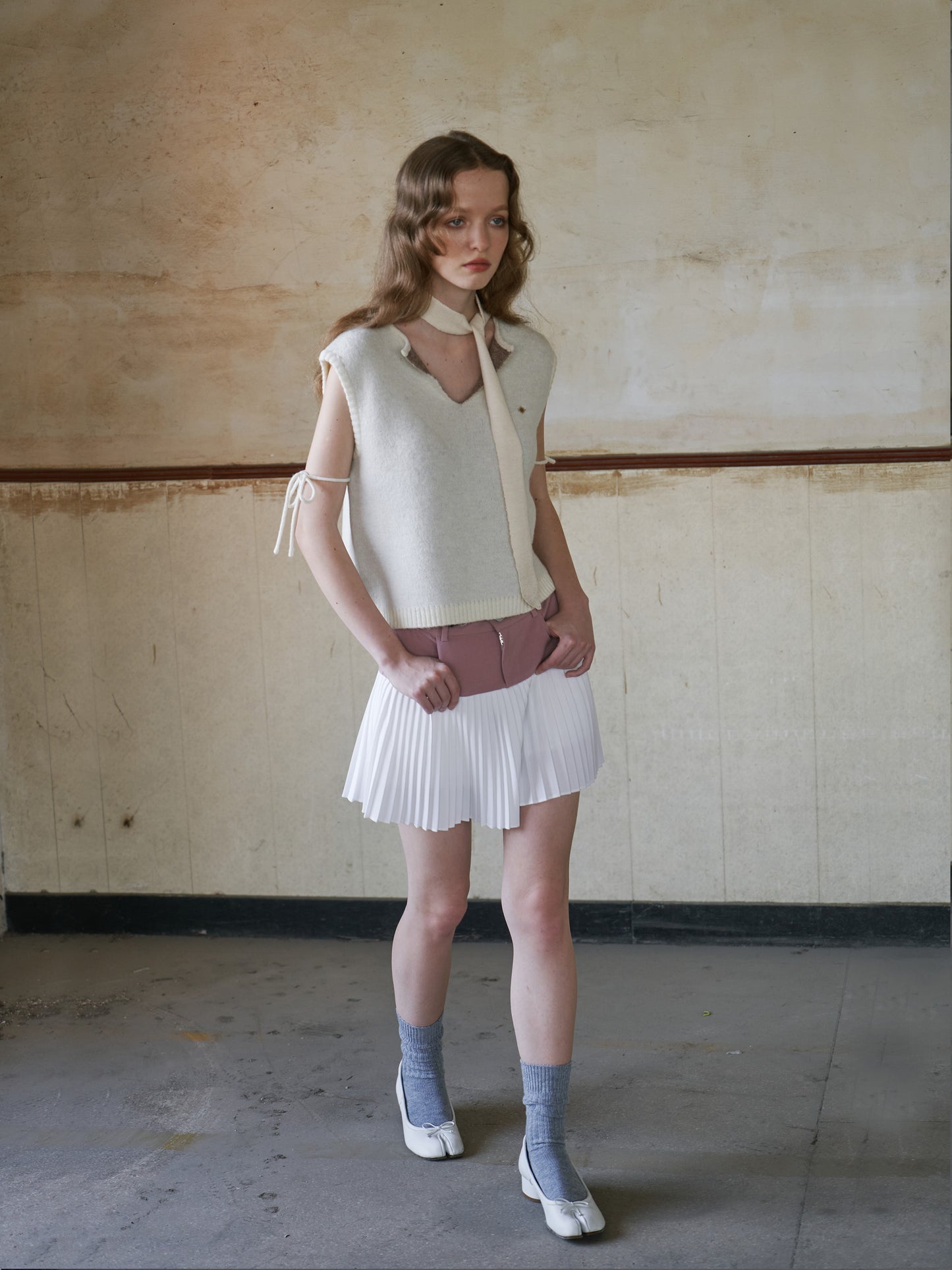 Eden Strapped Vest in cream