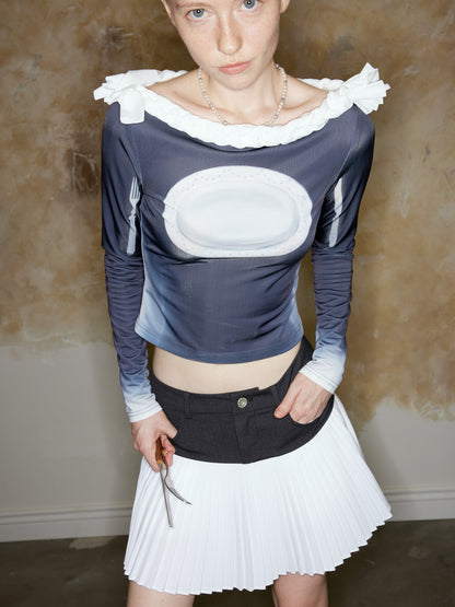 Office Pleated Skirt in black